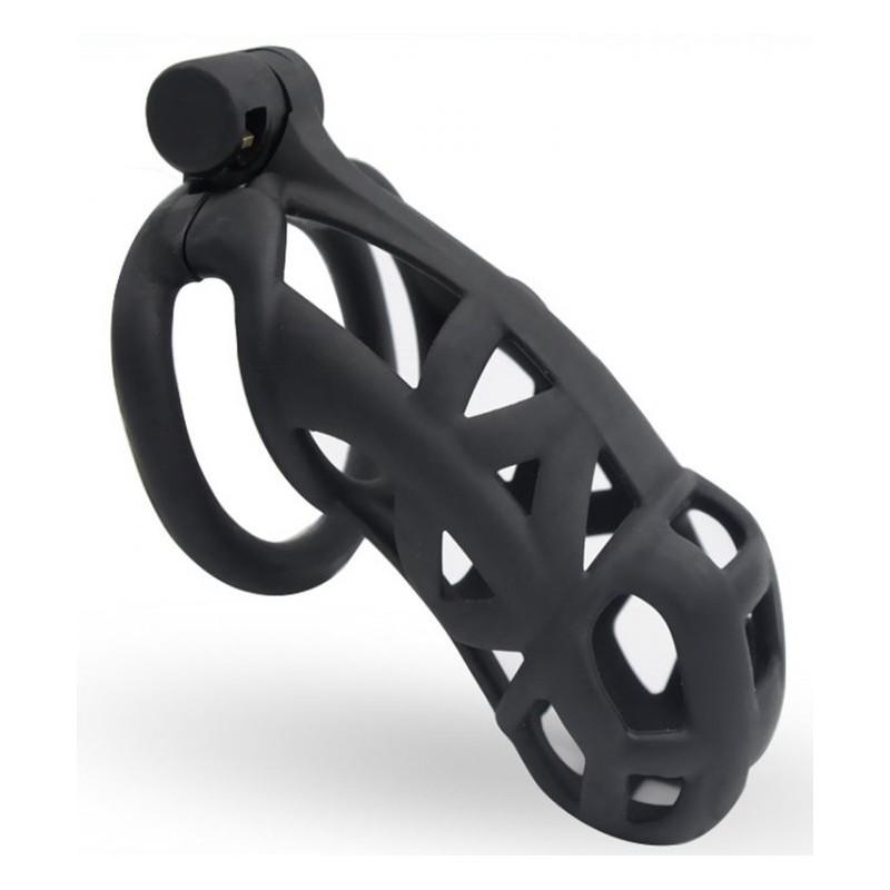 Cage de chasteté Solid Cobra – 10 x 4 cm – Noire