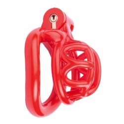 Cage de chasteté courte Lyfy – 4 x 3,3 cm – Rouge
