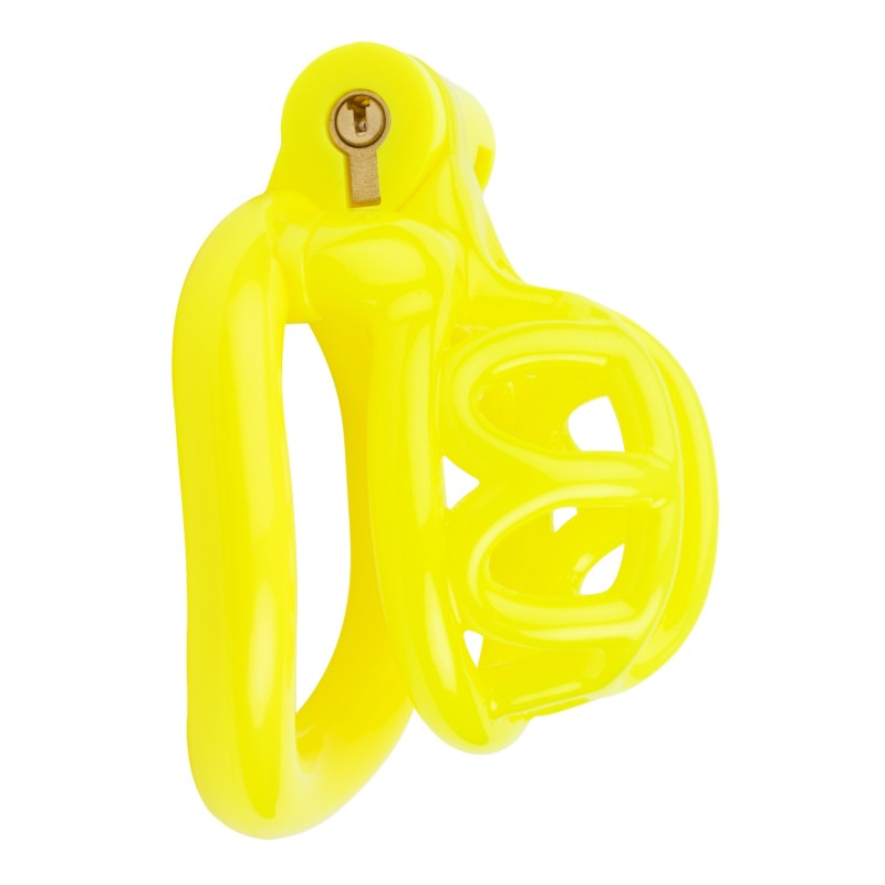 Cage de chasteté courte Lyfy – 4 x 3,3 cm – Jaune
