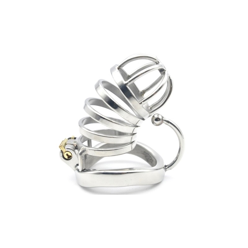Cage de chasteté en métal Hook Cock – 9 x 3,3 cm – Argent