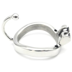 Cage de chasteté en métal Hook Cock – 9 x 3,3 cm – Argent