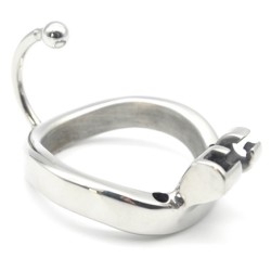 Cage de chasteté en métal Hook Cock – 9 x 3,3 cm – Argent