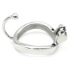 Cage de chasteté en métal Hook Open – 7 x 3,3 cm – Argent