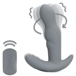 Stimulateur Prostatique Vibrant Rotatif Gothamey – 11,5 x 3,4 cm – Gris