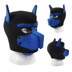 Masque Puppy Néoprène Dog On – Noir & Bleu