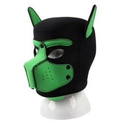 Masque Puppy Néoprène Dog On – Noir & Vert