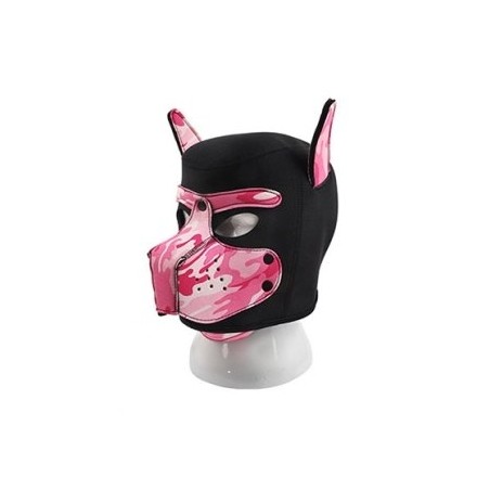 Masque Puppy Néoprène Dog On – Noir & Camouflage Rose