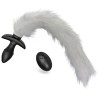 Plug vibrant avec queue blanche Tail Curve – 9 x 3,7 cm | Queue 30 cm
