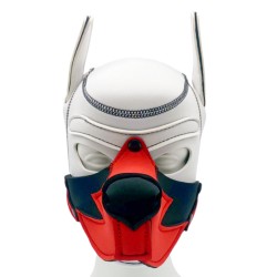 Cagoule Puppy Fox Néoprène – Blanc & Rouge