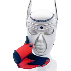 Cagoule Puppy Fox Néoprène – Blanc & Rouge