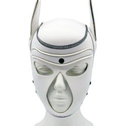 Cagoule Puppy Fox Néoprène – Blanc & Rouge