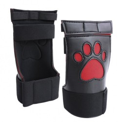 Gants Puppy Dog Paw – Noir & Rouge