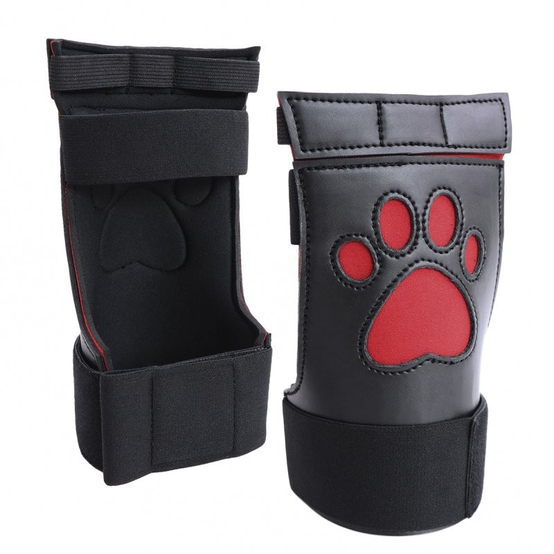 Gants Puppy Dog Paw – Noir & Rouge