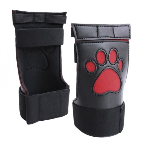 Gants Puppy Dog Paw – Noir & Rouge