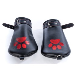 Mitaines Dog Paw – Noir & Rouge