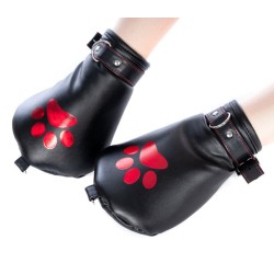 Mitaines Dog Paw – Noir & Rouge
