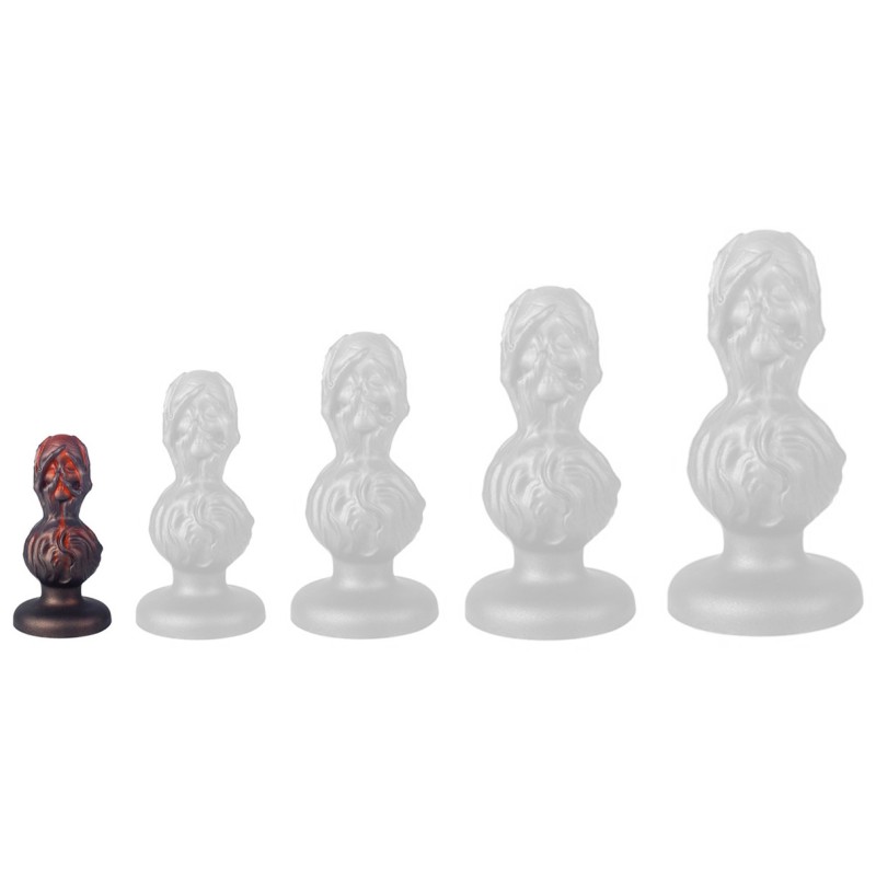 Plug Skullis XS 9 x 4 cm Rouge-Noir