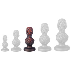 Plug Skullis M 14.5 x 6.5 cm Rouge-Noir
