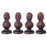Plug Skullis M 14.5 x 6.5 cm Rouge-Noir
