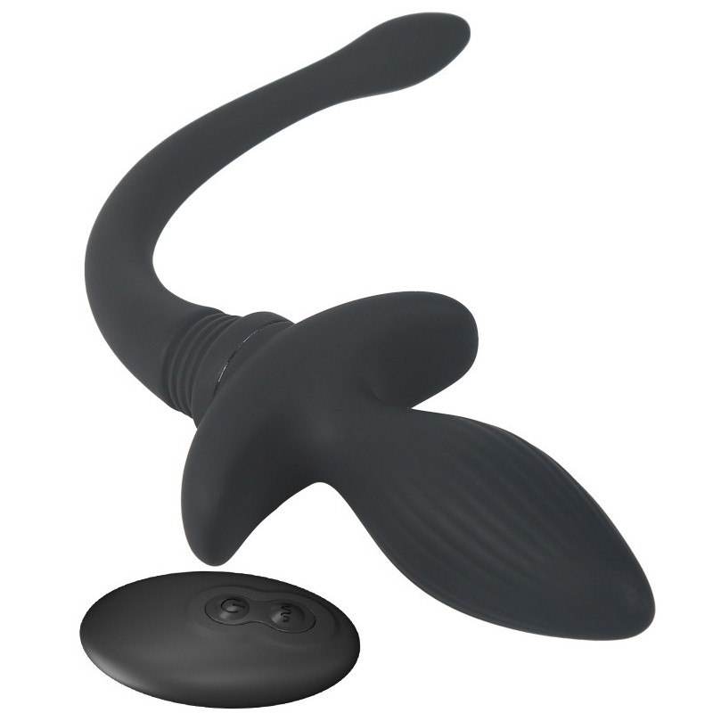 Plug Queue de chien vibrant Puppy Swing – Noir