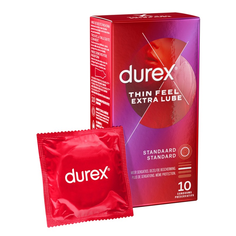 Préservatifs Durex Thin Feel Extra Lube – x10