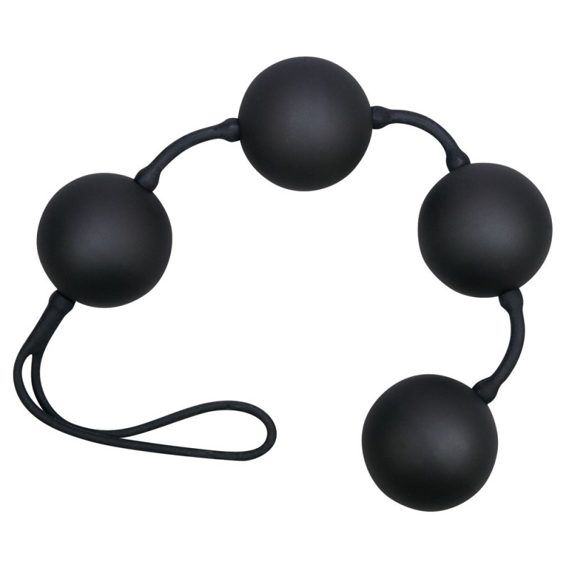Boules Anales Velvet – 23 x 3,5 cm – Noires