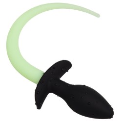 Plug Queue de chien phosphorescente – Vert Fluo