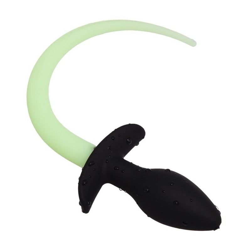 Plug Queue de chien phosphorescente – Vert Fluo