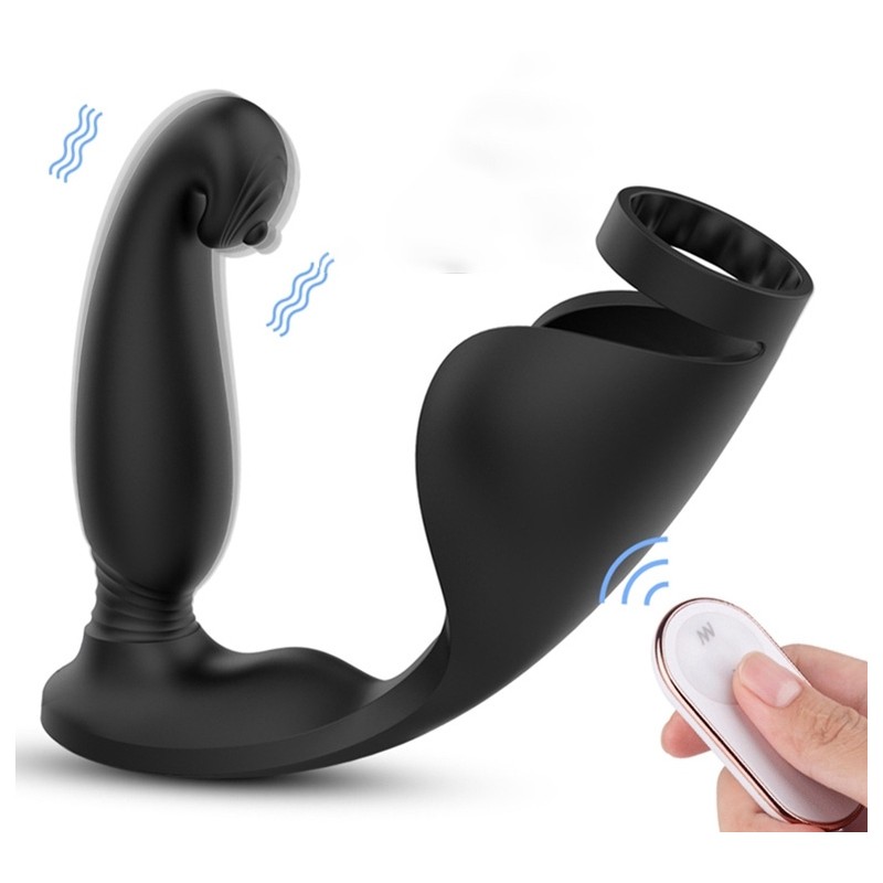 Plug Vibrant et Sac à Bourses Rapteus – 11 x 3 cm – Anneau 30 mm