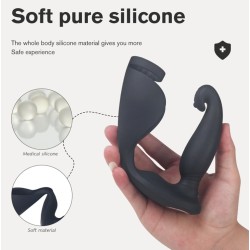 Plug Vibrant et Sac à Bourses Rapteus – 11 x 3 cm – Anneau 30 mm