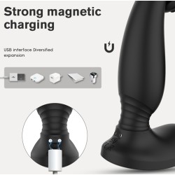 Plug Vibrant et Sac à Bourses Rapteus – 11 x 3 cm – Anneau 30 mm